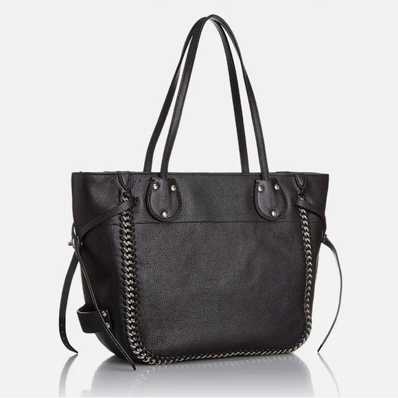 NWT Coach Whiplash Black Leather Tatum Satchel Bag w/ Gold Accents Retail $550 - Picture 3 of 12